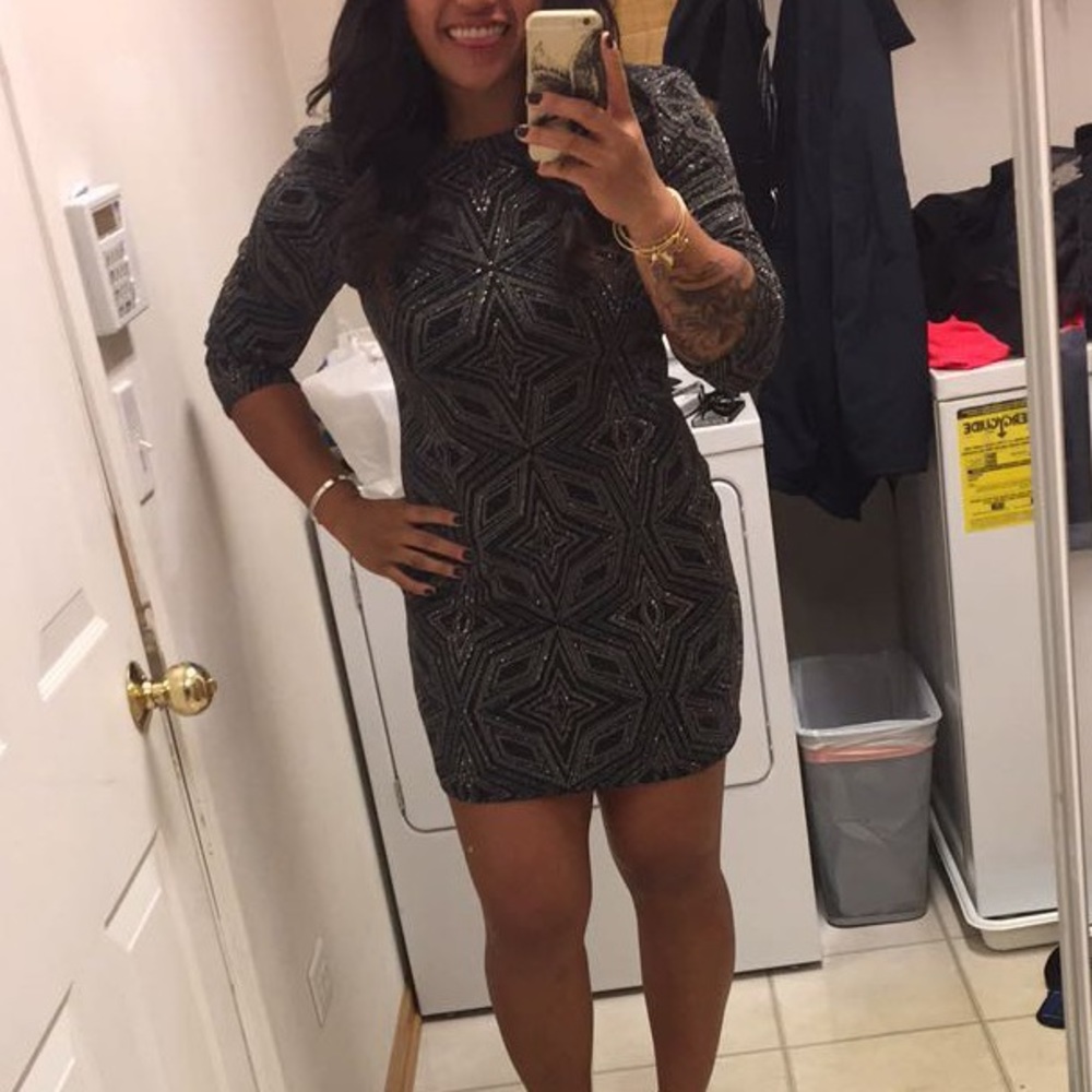 Altar’d State black sequin dress